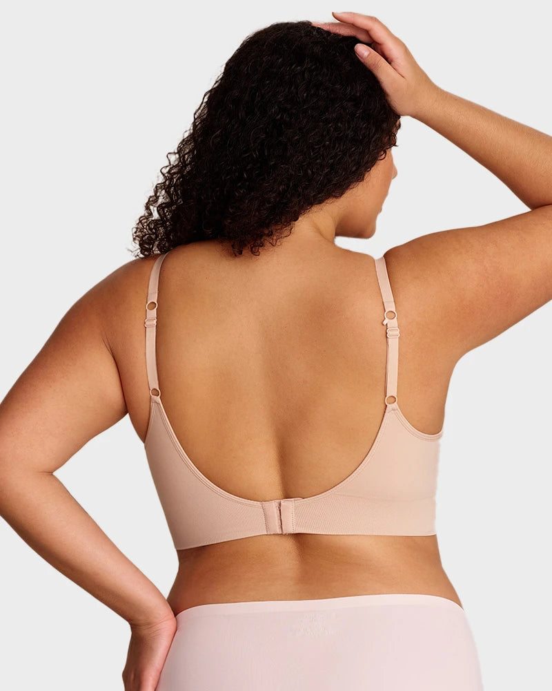 Bralette sin Varilla sin Costuras con Realce Natural y Escote en V
