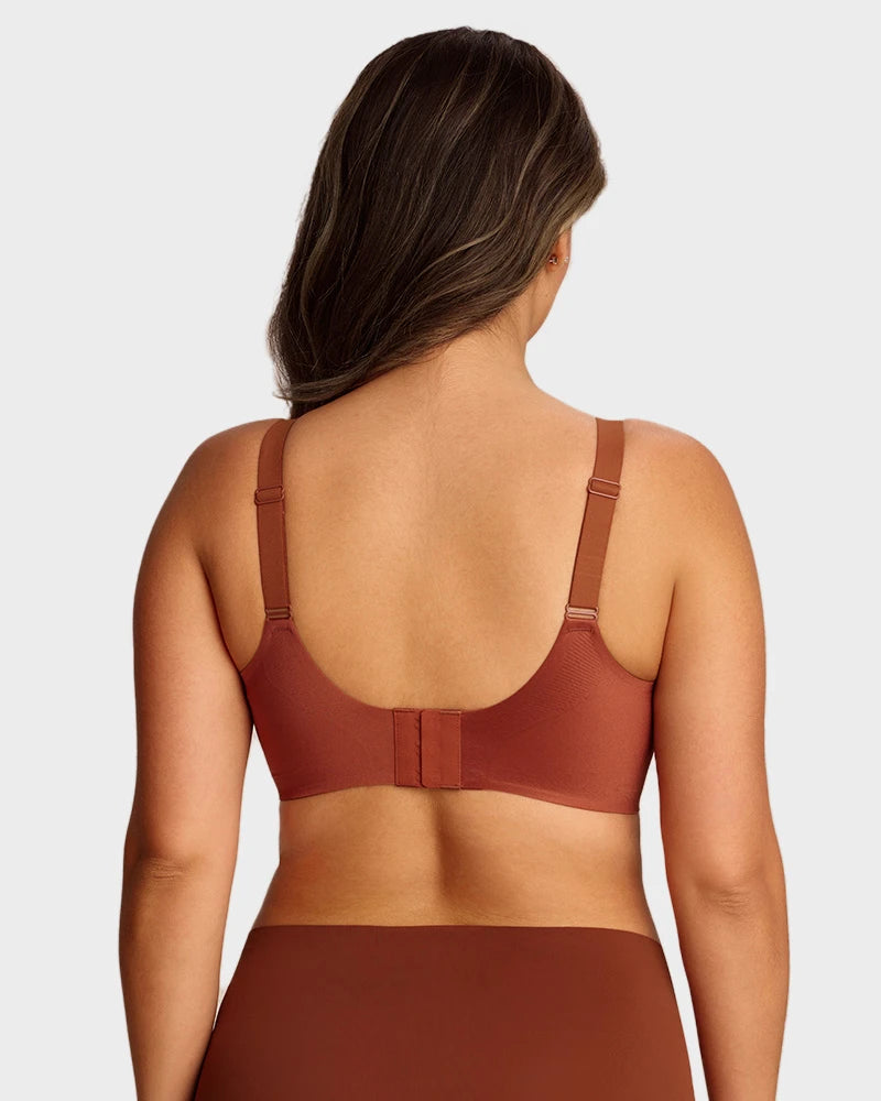 Brasier de satín de lujo sin varilla y sin costuras con soporte