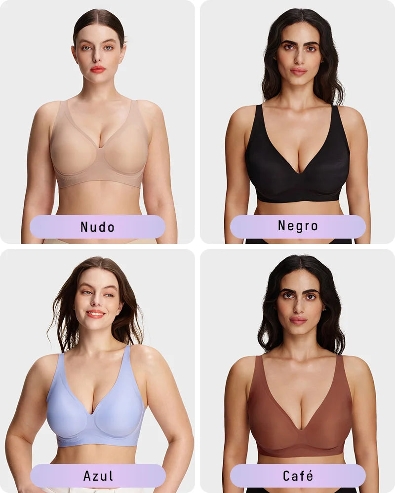 Brasier Deep V con Gel Jelly de Soporte, Ultraligero y Fresco