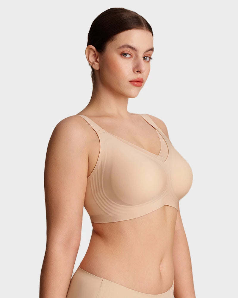 Sujeta Senos Sin Aros para Mujer con Malla - Sujetador Cómodo y Soporte