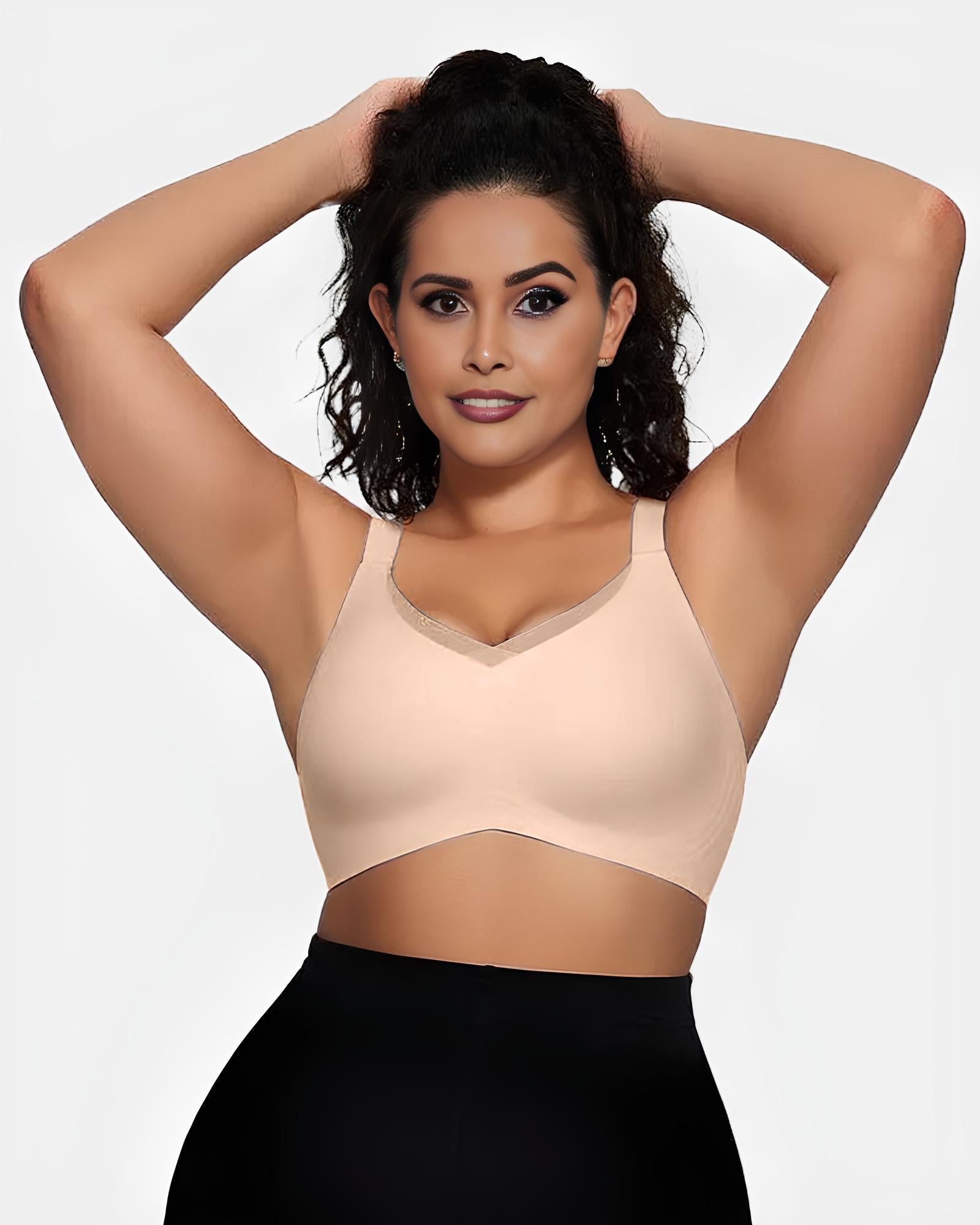 Sujeta Senos Sin Aros para Mujer con Malla - Sujetador Cómodo y Soporte
