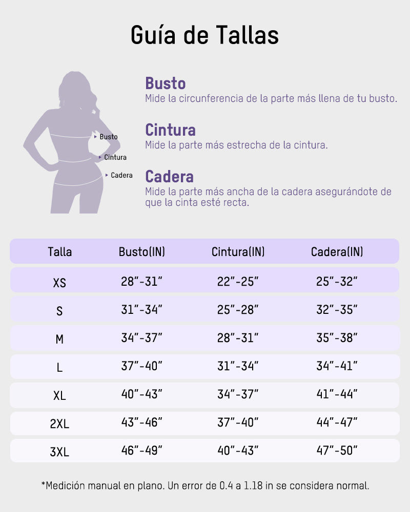 Faja Moldeadora 6 Zonas – Apertura Trasera para Baño y Moldea Cintura, Busto y Glúteos