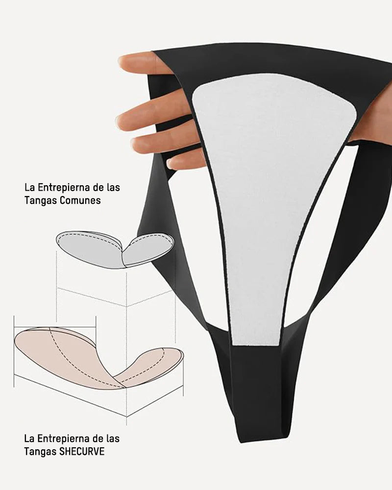 Paquete de 5 Tanga Sin Costuras con Protección Antimarcas