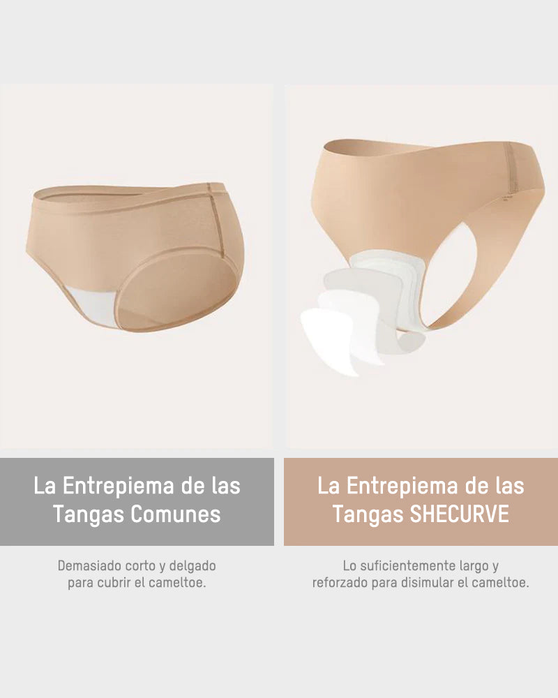 Paquete de 5 Tanga Sin Costuras con Protección Antimarcas