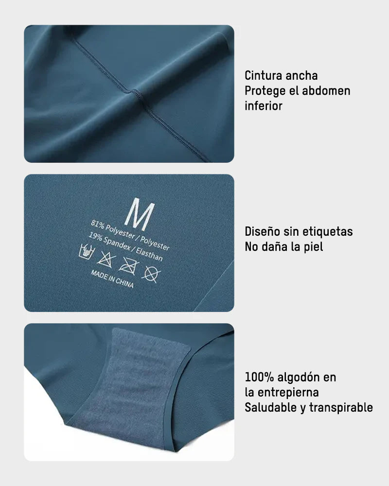 Paquete de 6 Panties Cómodos Sin Costuras de Cintura Alta