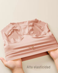 Paquete de 6 Braguitas Sin Costuras de Cintura Alta con Bordes Ondulados Satinadas