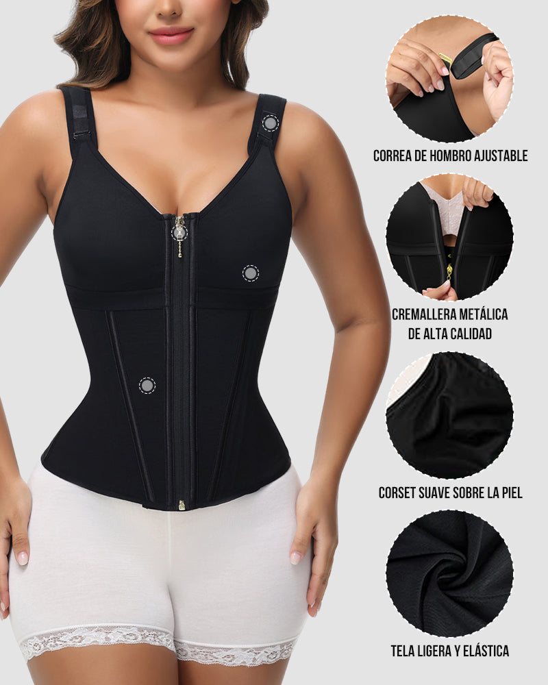 Faja de Doble Capa con Control de Abdomen Y Cintura Con Brasier