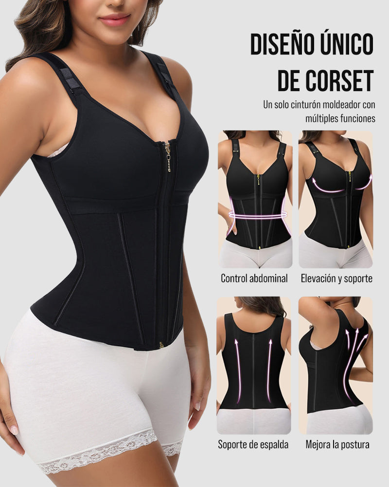 Faja de Doble Capa con Control de Abdomen Y Cintura Con Brasier