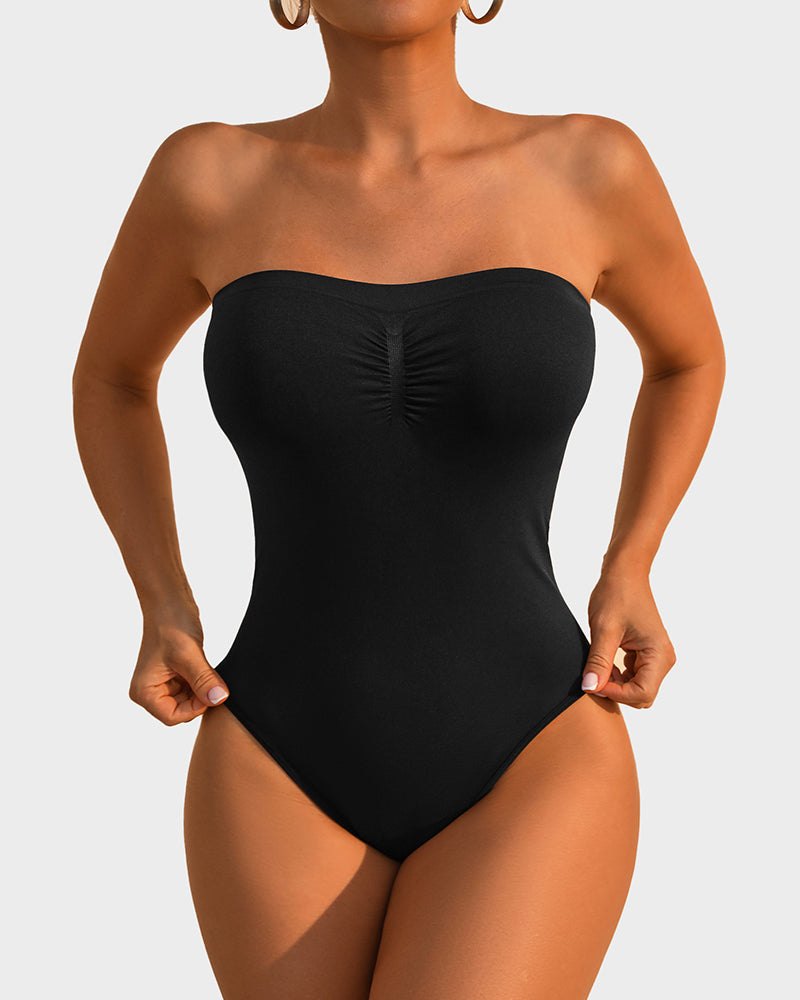 Body moldeador sin tirantes con control de abdomen