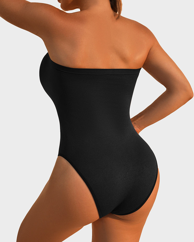 Body moldeador sin tirantes con control de abdomen