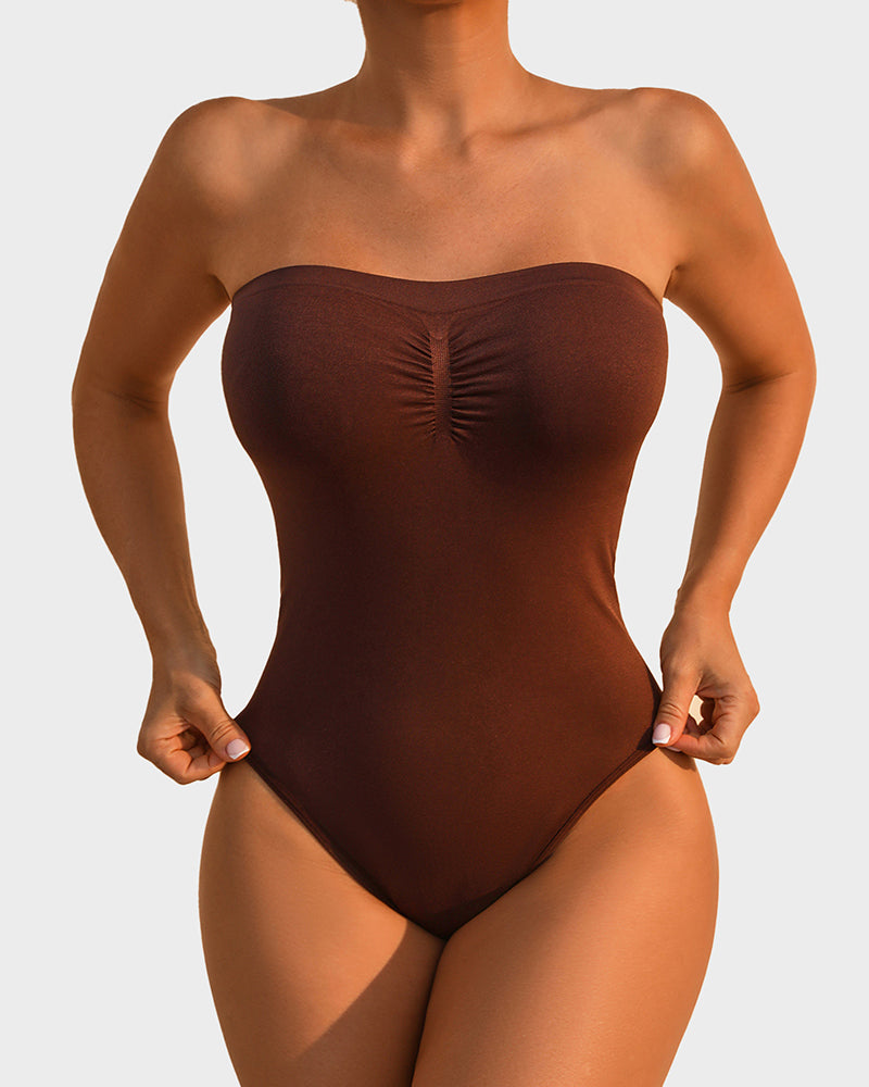 Body moldeador sin tirantes con control de abdomen