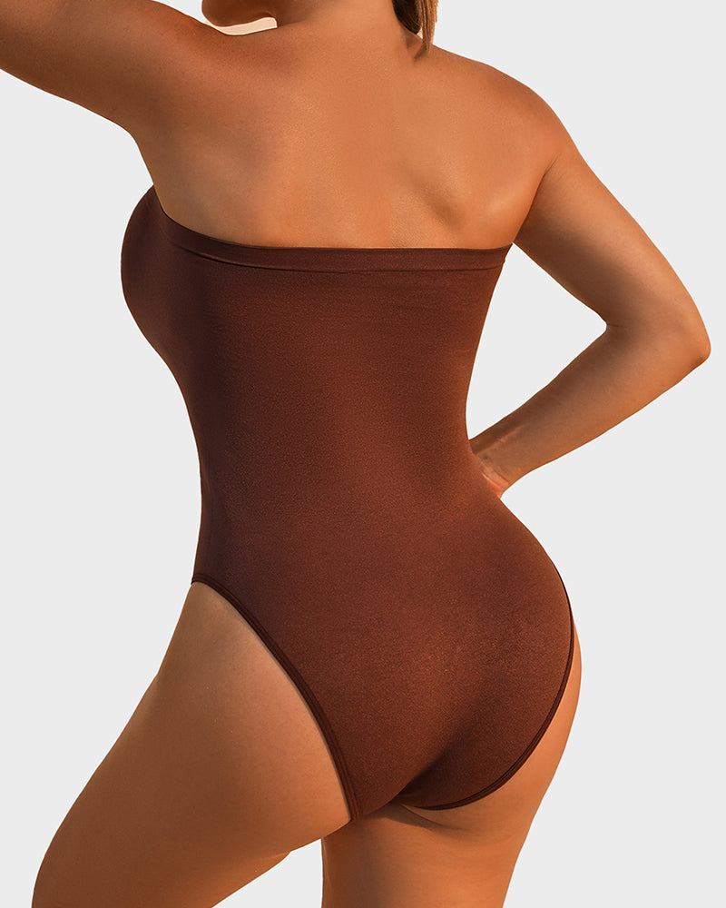 Body moldeador sin tirantes con control de abdomen
