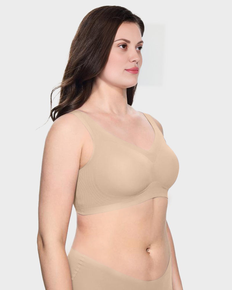 Brasier Talla Extra Sin Varilla – Push-Up, Cobertura Total y Tirantes Anchos